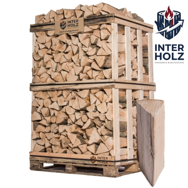 Brennholz Premium Hartholz – Palette mit kammergetrocknetem Kaminholz von INTER HOLZ