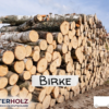 Stammholz Birke – LKW-Ladung Rundholz, Durchmesser 30–33 cm, Länge 4–6 m